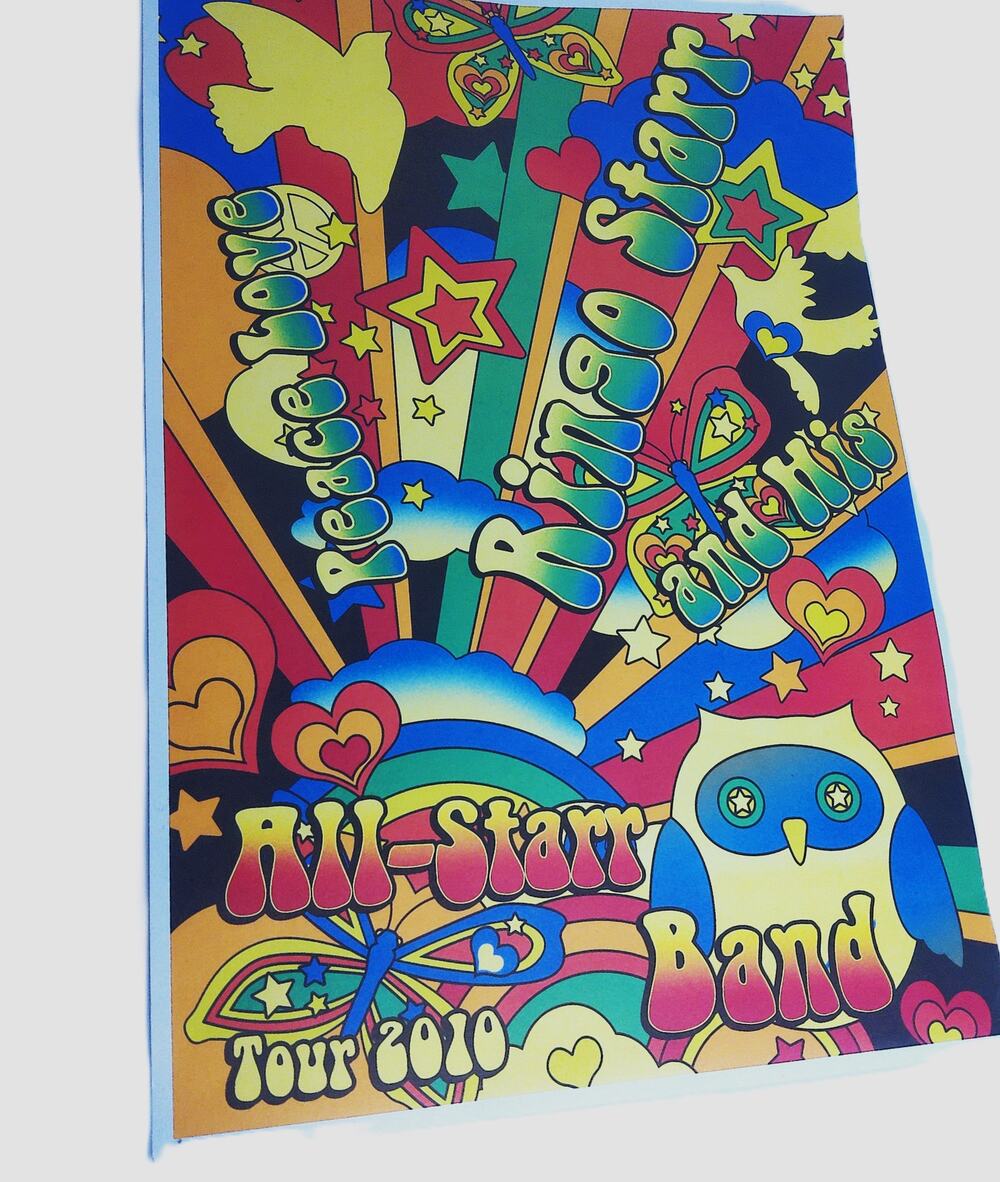 Ringo Starr and His All Starr Band Tour 2010 Concert Poster Peace Love